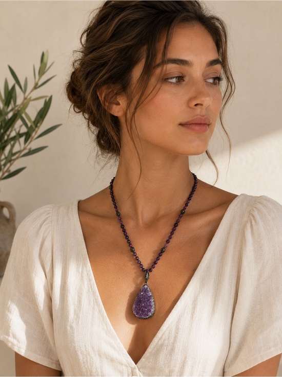 Anthropologie Jewelry - Amethyst Necklace